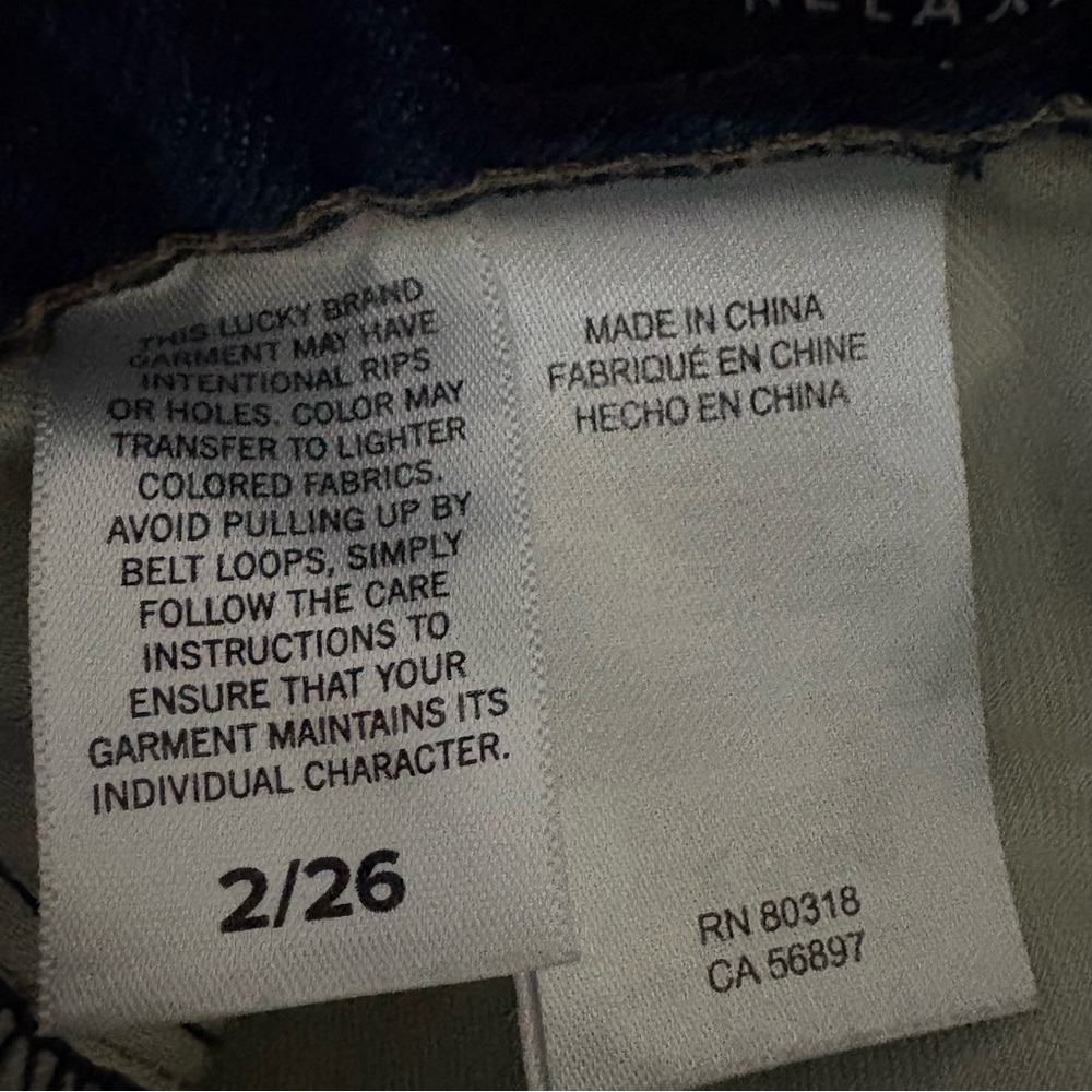 Lucky Brand Womens Boy Mid Rise Relaxed Jeans Size 2/ 26 Dark Wash - Picture 5 of 11